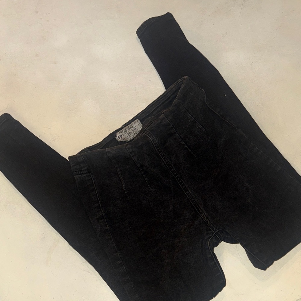 Free People Black High-Rise Jeggings